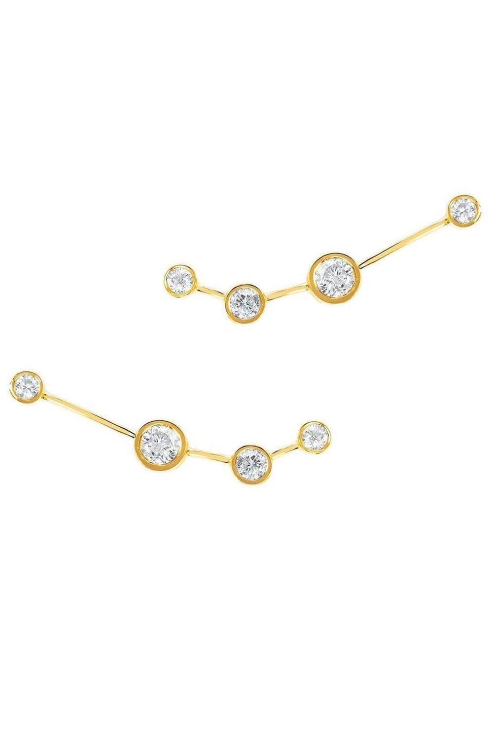 LOGAN HOLLOWELL-Aries Diamond Constellation Studs-