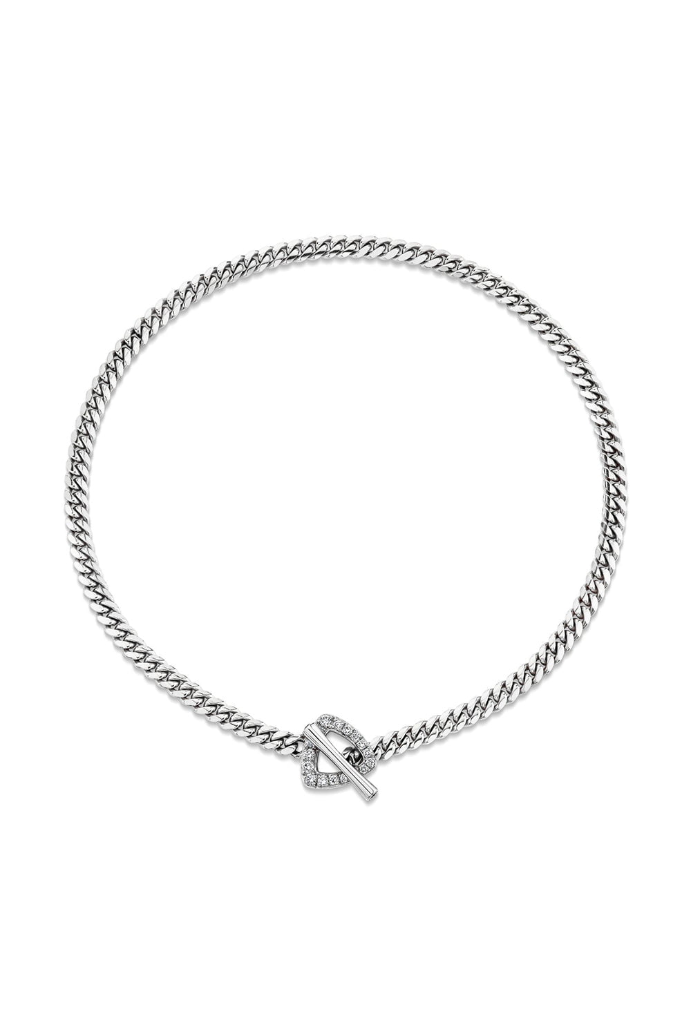 LOGAN HOLLOWELL-Diamond Trillion Toggle Choker-WHITE GOLD