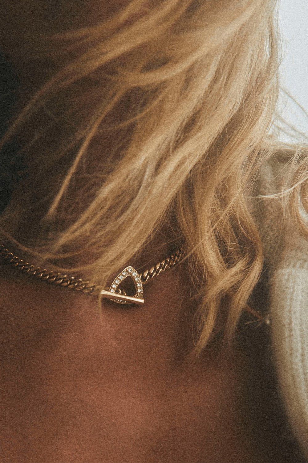 LOGAN HOLLOWELL-Diamond Trillion Toggle Choker-