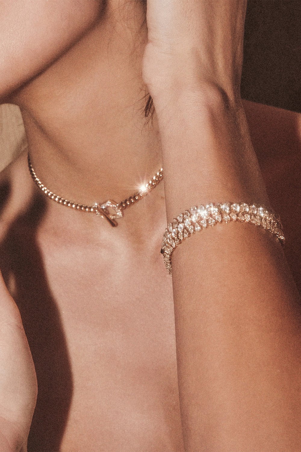 LOGAN HOLLOWELL-Diamond Trillion Toggle Choker-