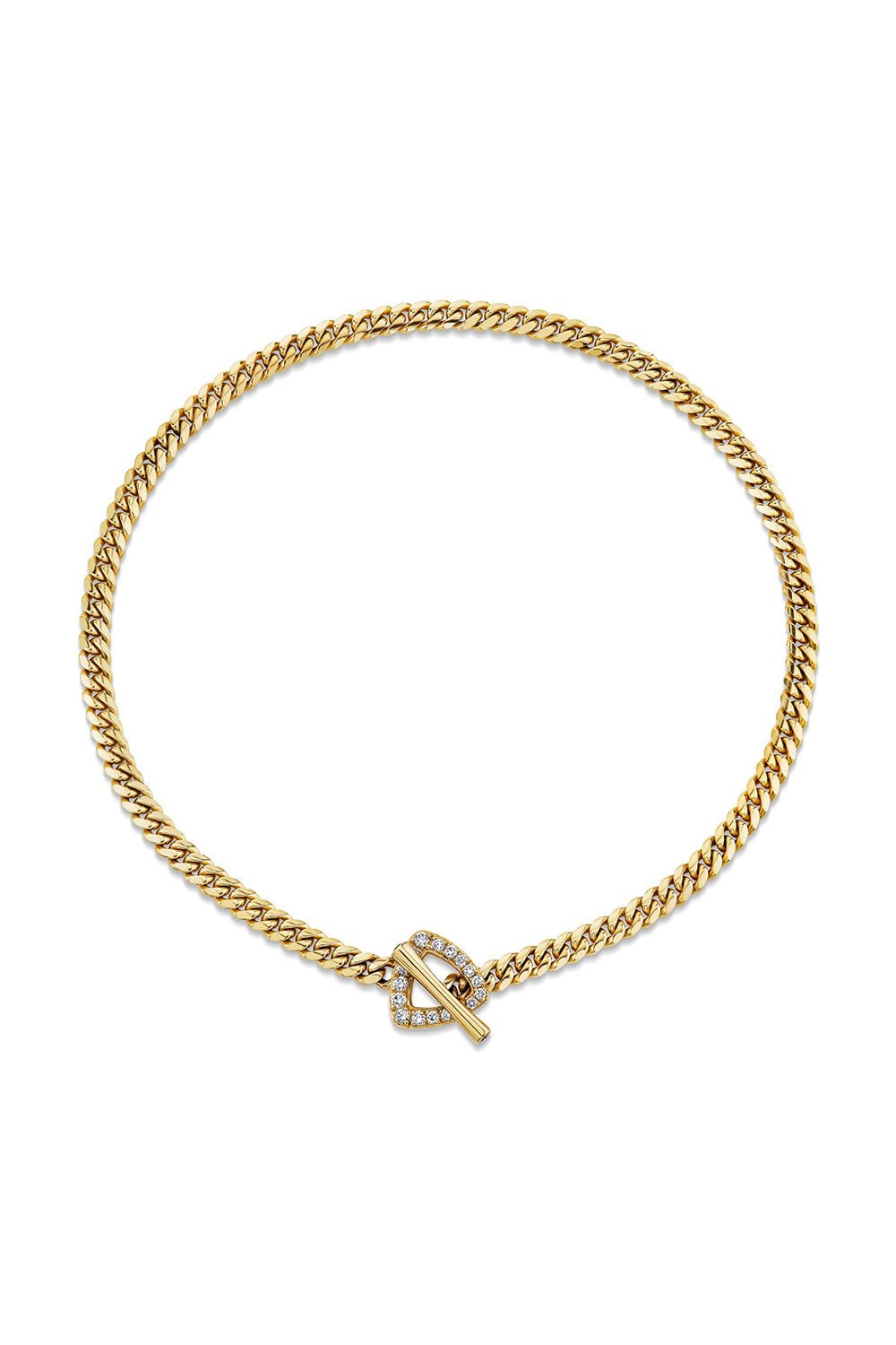 LOGAN HOLLOWELL-Diamond Trillion Toggle Choker-YELLOW GOLD