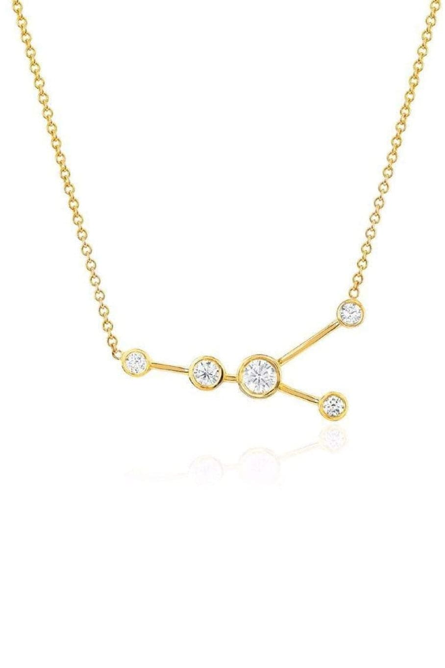 LOGAN HOLLOWELL-Cancer Constellation Necklace-YELLOW GOLD