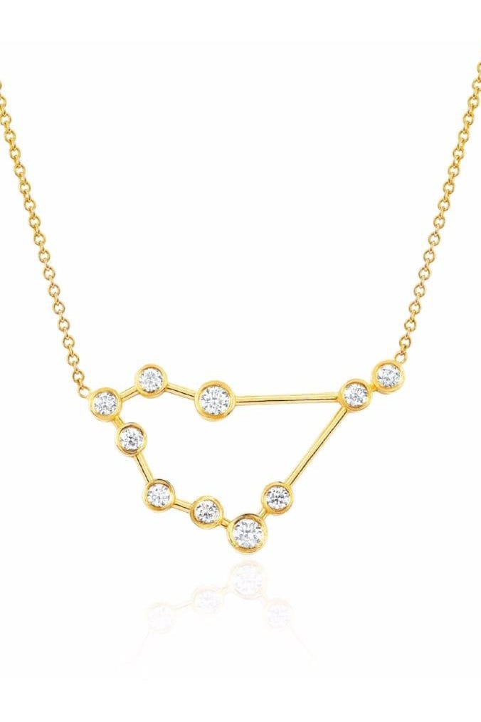 LOGAN HOLLOWELL-Capricorn Constellation Necklace-YELLOW GOLD