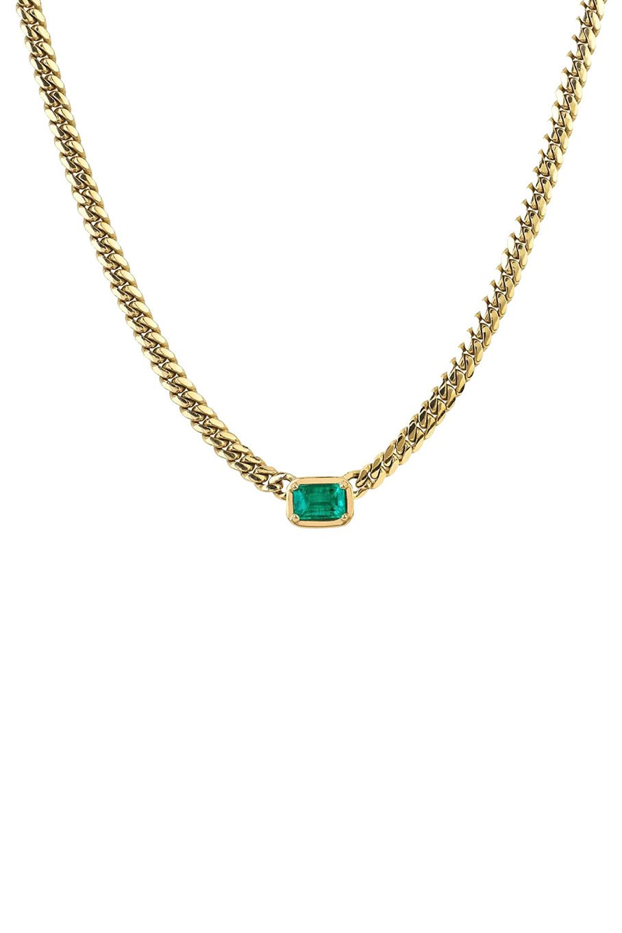 LOGAN HOLLOWELL-Queen Emerald Cut Choker-YELLOW GOLD