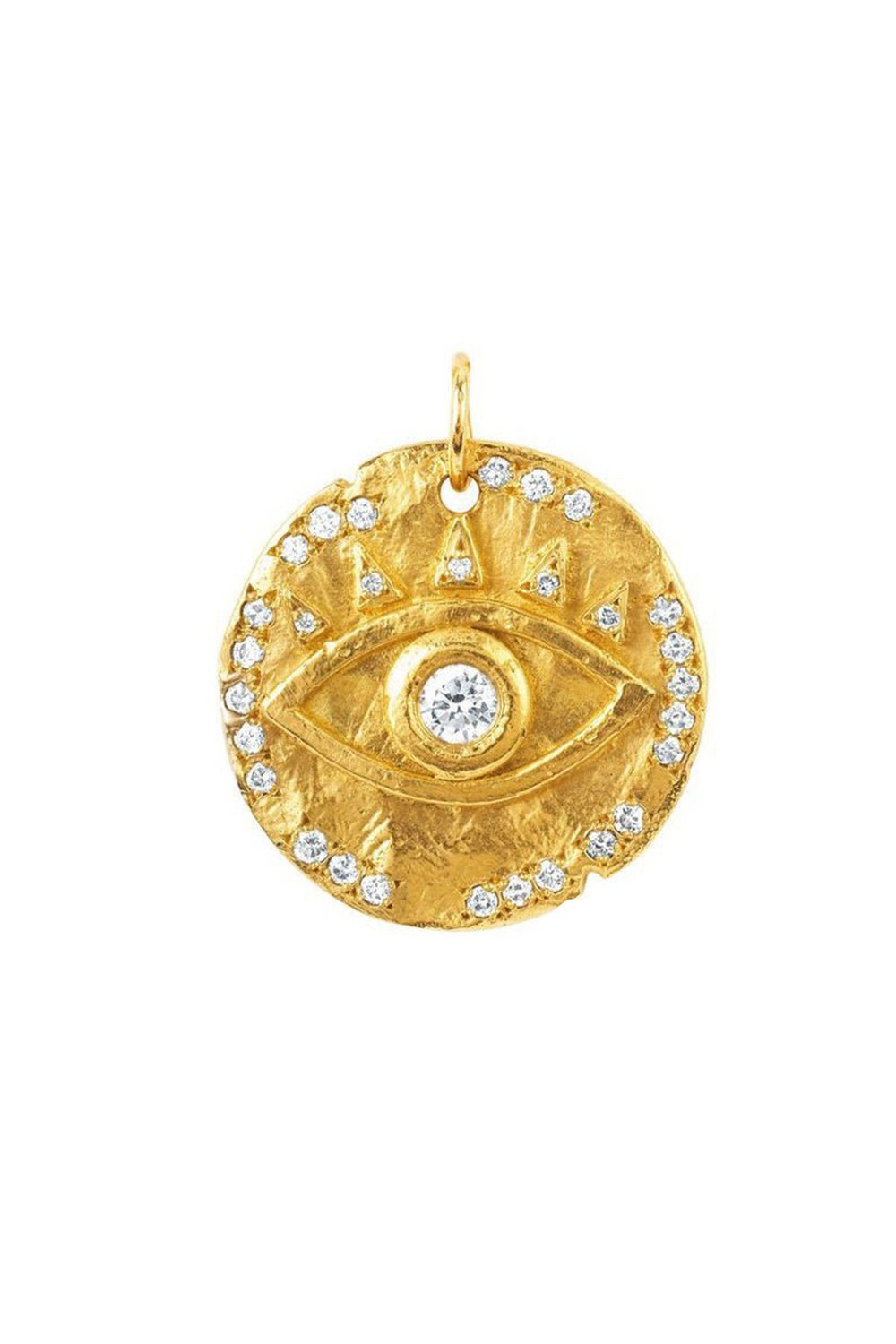 LOGAN HOLLOWELL-Eye Of Protection Charm-YELLOW GOLD