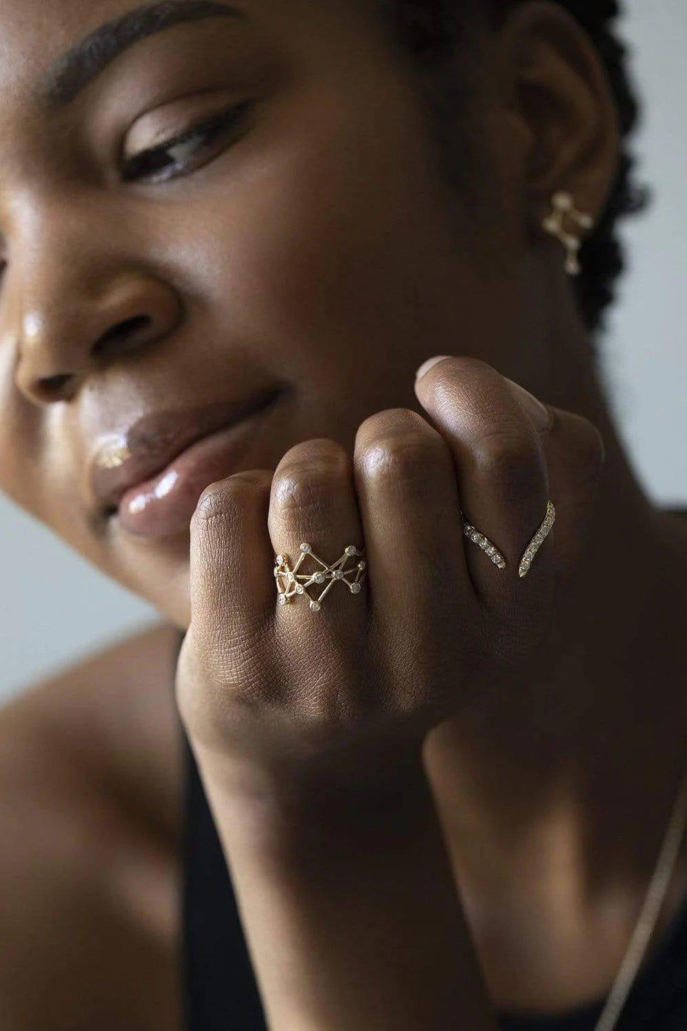 LOGAN HOLLOWELL-Midas Star Ring-ROSE GOLD