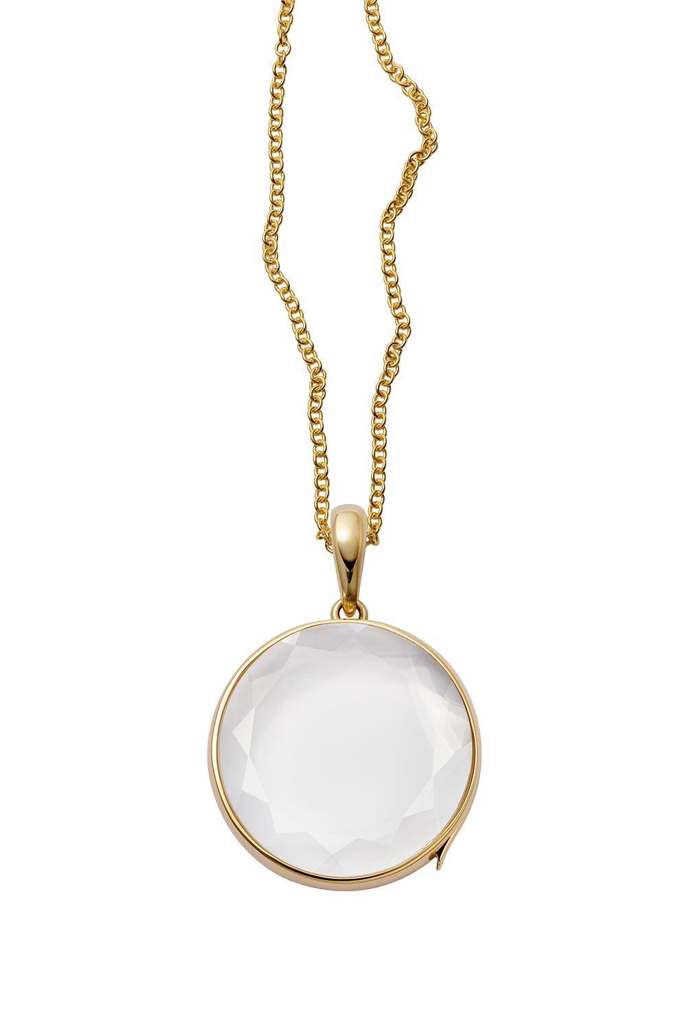 Sapphire Large Round Rolo Locket Necklace-YELLOW GOLD-16/18-JEWELRYFINE JEWELNECKLACE O-LOQUET