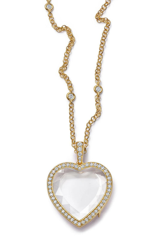 Diamond Eros Locket Chain Necklace-YELLOW GOLD-18-JEWELRYFINE JEWELNECKLACE O-LOQUET