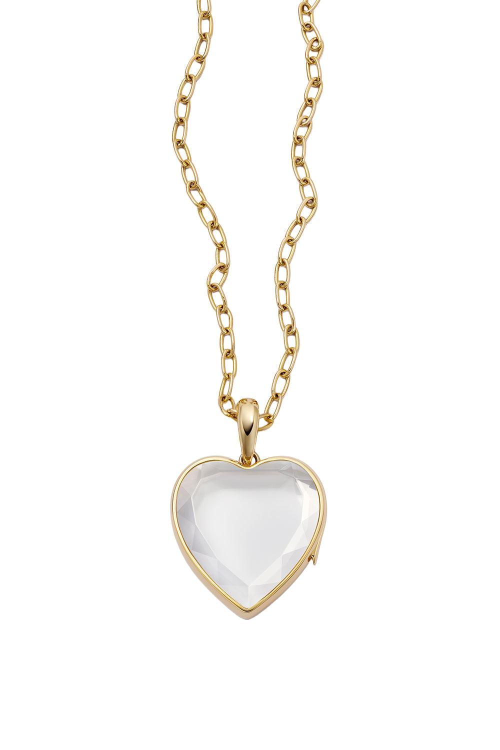 Large Heart Locket Necklace-YELLOW GOLD-18-JEWELRYFINE JEWELNECKLACE O-LOQUET