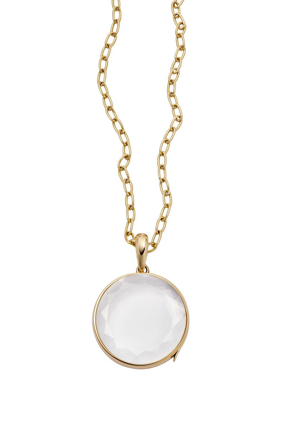 Large Round Locket Necklace-YELLOW GOLD-18-JEWELRYFINE JEWELNECKLACE O-LOQUET