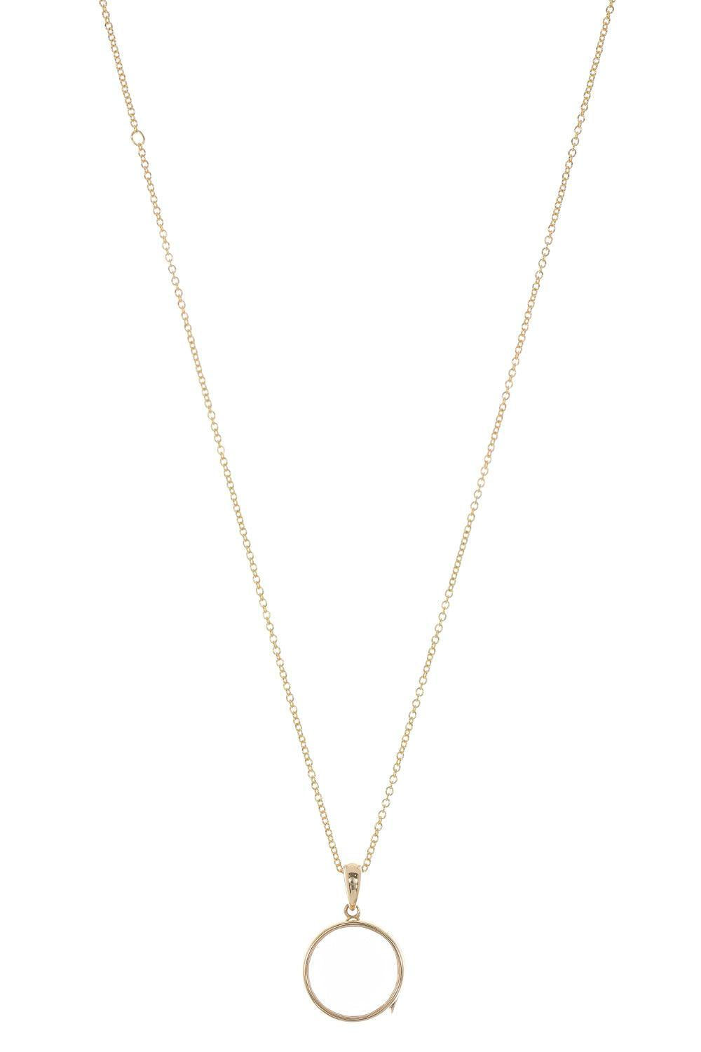 Midi Round Locket Pendant Necklace-YELLOW GOLD-18-JEWELRYFINE JEWELNECKLACE O-LOQUET