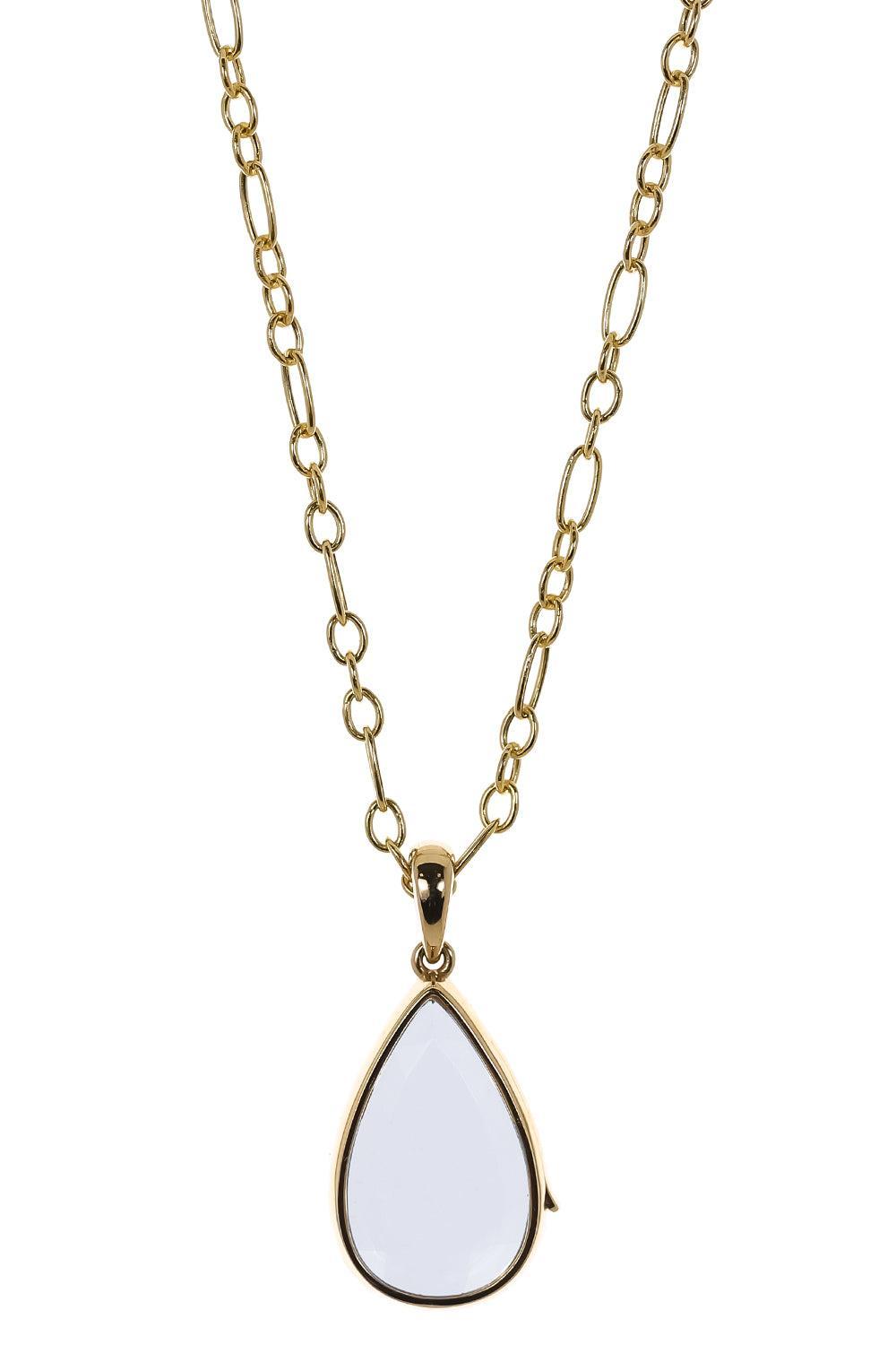 Lacrima Teardrop Locket Necklace-YELLOW GOLD-22-JEWELRYFINE JEWELNECKLACE O-LOQUET