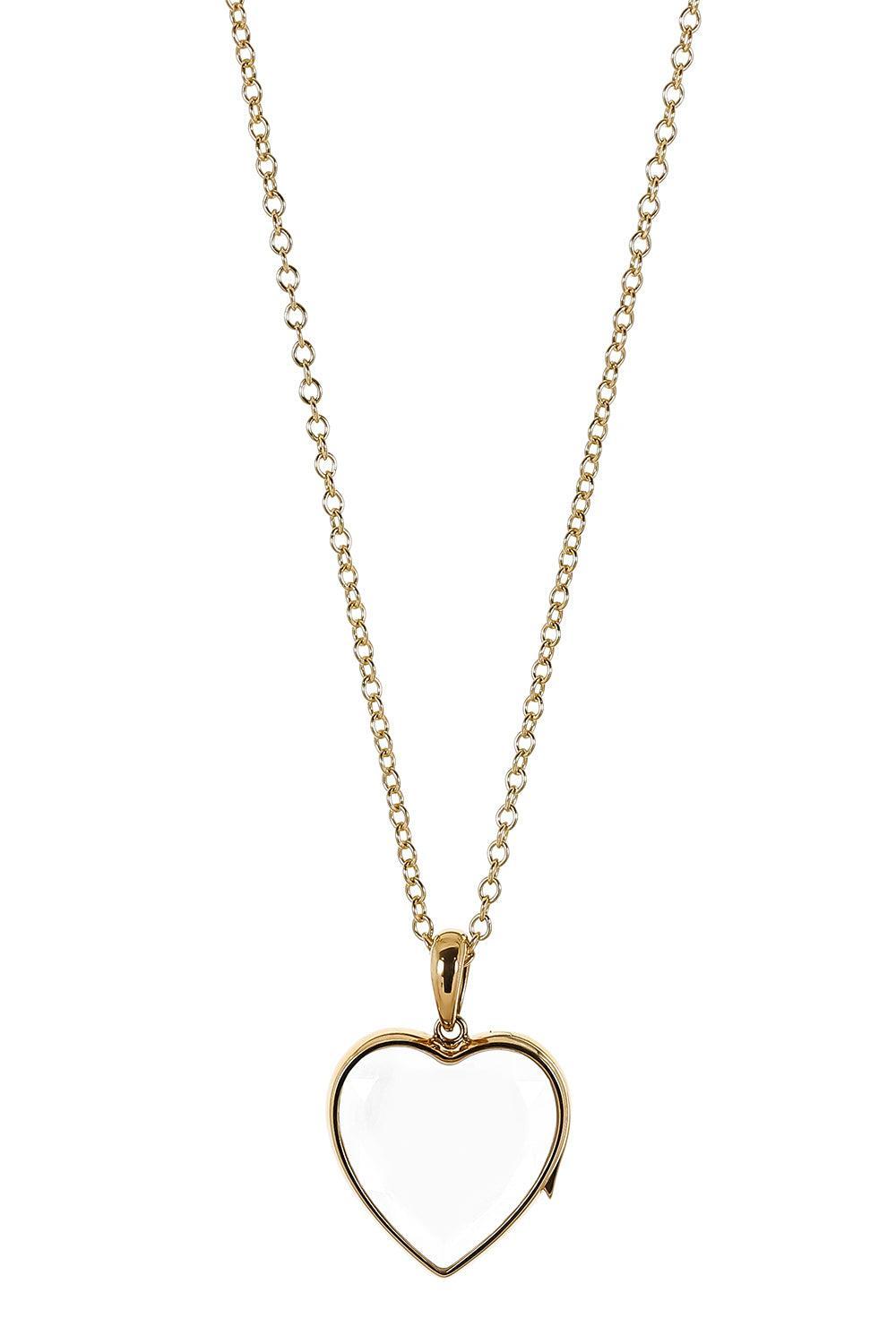 Heart Large Locket Rolo Chain Necklace-YELLOW GOLD-JEWELRYFINE JEWELNECKLACE O-LOQUET