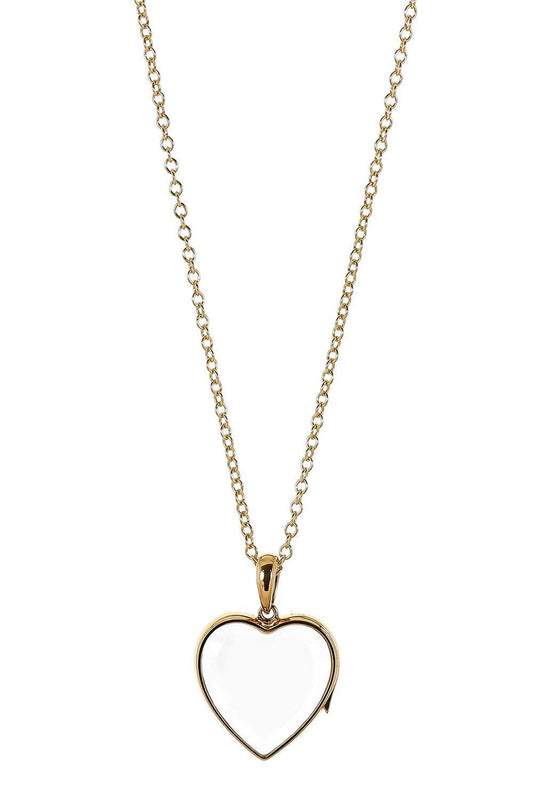 Heart Large Locket Rolo Chain Necklace-YELLOW GOLD-JEWELRYFINE JEWELNECKLACE O-LOQUET