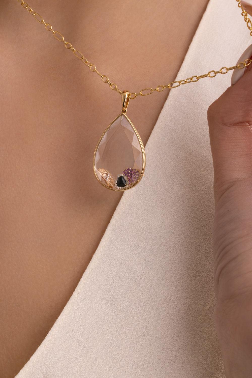 Diamond Ballet Shoe Charm-ROSE GOLD-JEWELRYFINE JEWELPENDANT-LOQUET