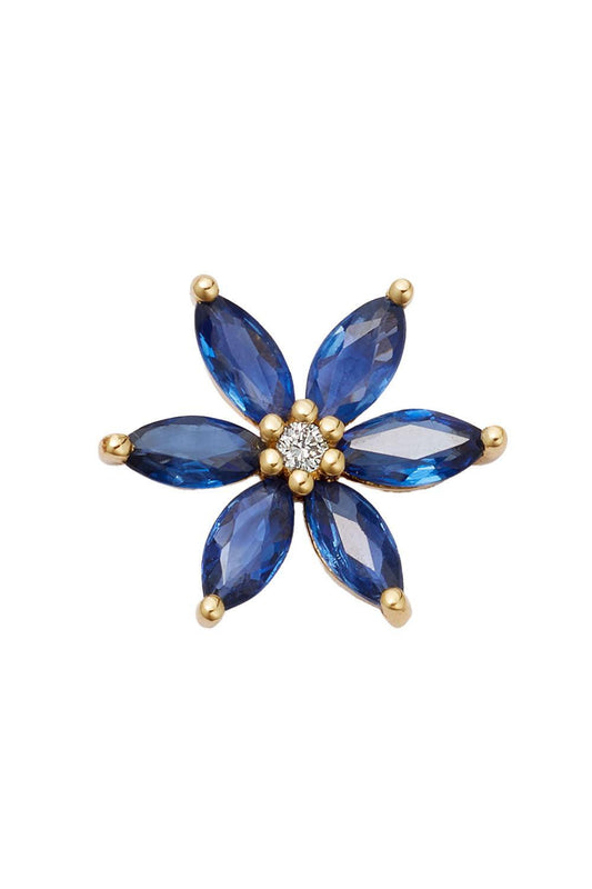 Blue Sapphire Bloom Charm-YELLOW GOLD-JEWELRYFINE JEWELPENDANT-LOQUET