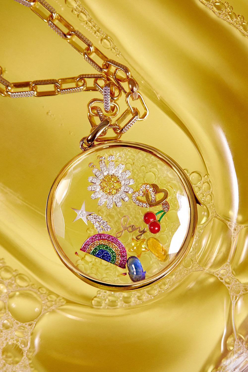 Cherry Charm-YELLOW GOLD-JEWELRYFINE JEWELPENDANT-LOQUET