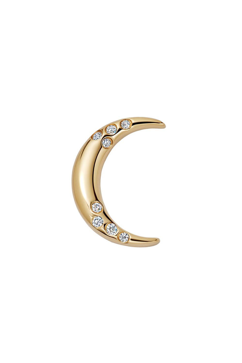 Crescent Moon Charm-YELLOW GOLD-JEWELRYFINE JEWELPENDANT-LOQUET