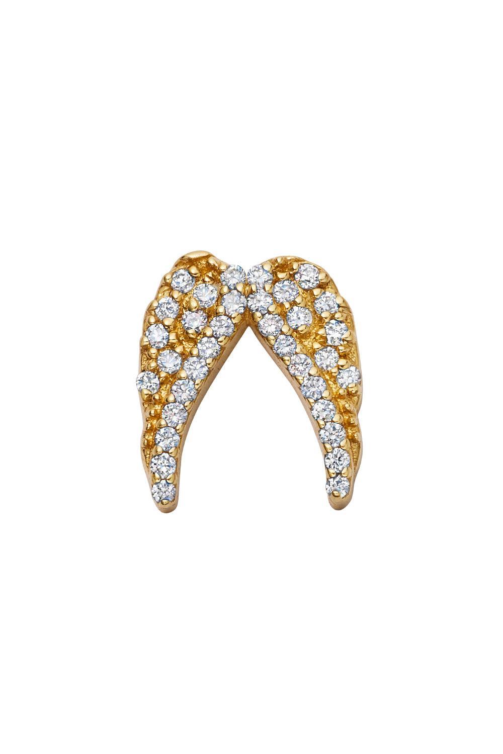 Diamond Angel Wings Charm-YELLOW GOLD-JEWELRYFINE JEWELPENDANT-LOQUET