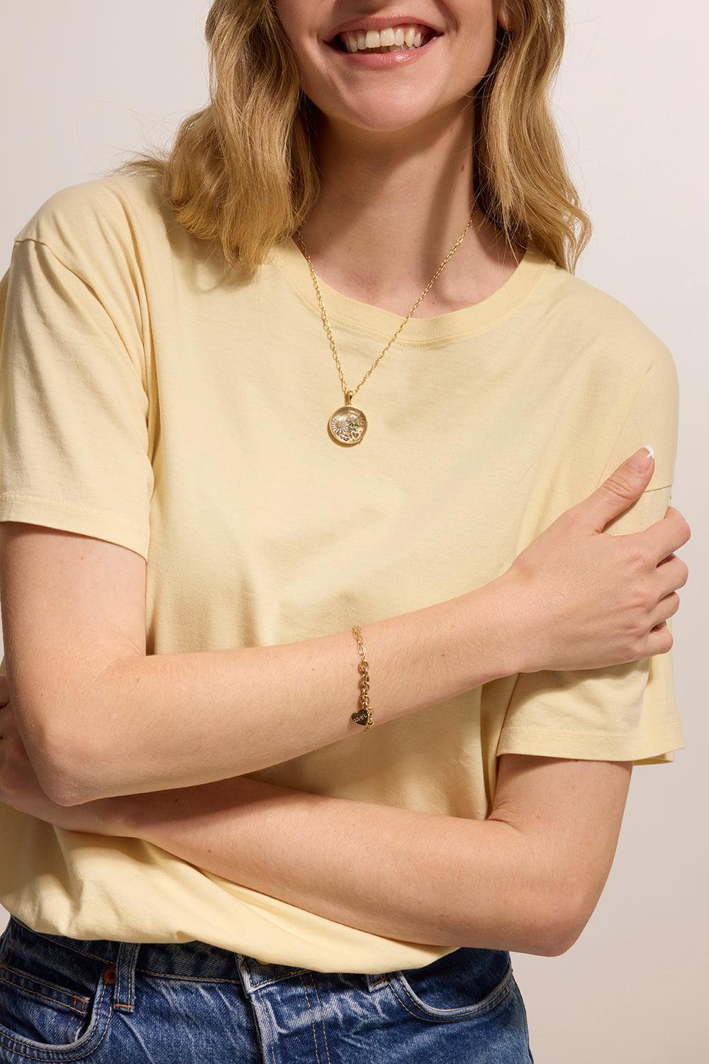 Diamond Heart Charm-YELLOW GOLD-JEWELRYFINE JEWELPENDANT-LOQUET