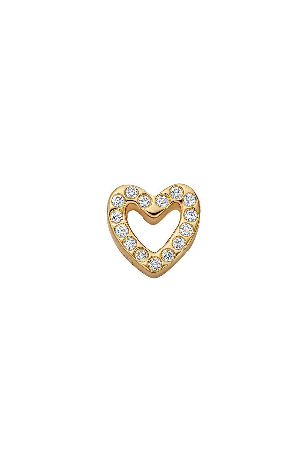 Diamond Heart Charm-YELLOW GOLD-JEWELRYFINE JEWELPENDANT-LOQUET