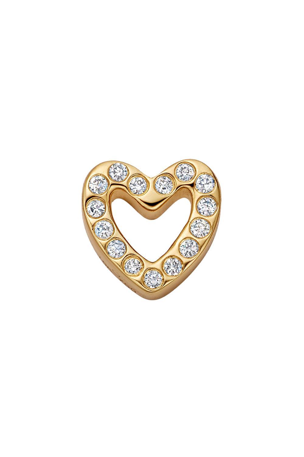 Diamond Heart Charm-YELLOW GOLD-JEWELRYFINE JEWELPENDANT-LOQUET