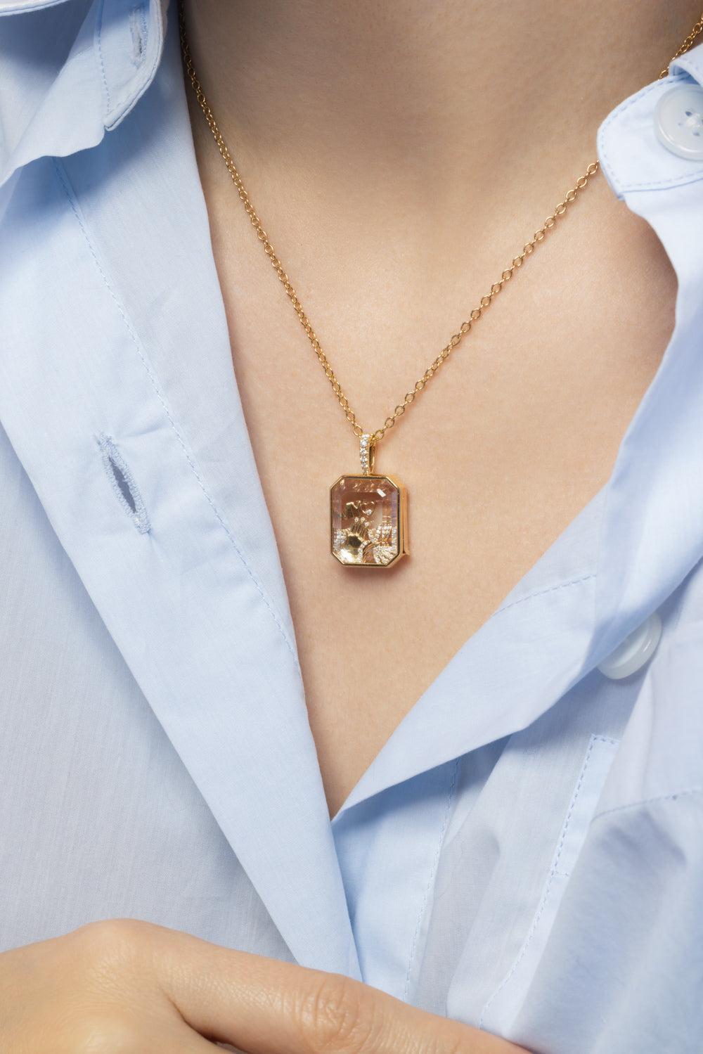 Diamond My Love Charm-YELLOW GOLD-JEWELRYFINE JEWELPENDANT-LOQUET