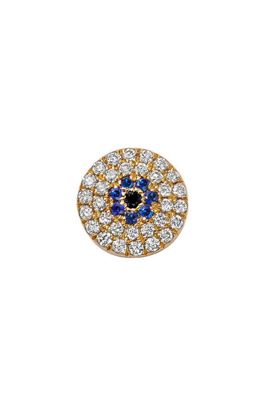 Diamond Sapphire Evil Eye Charm-YELLOW GOLD-JEWELRYFINE JEWELPENDANT-LOQUET