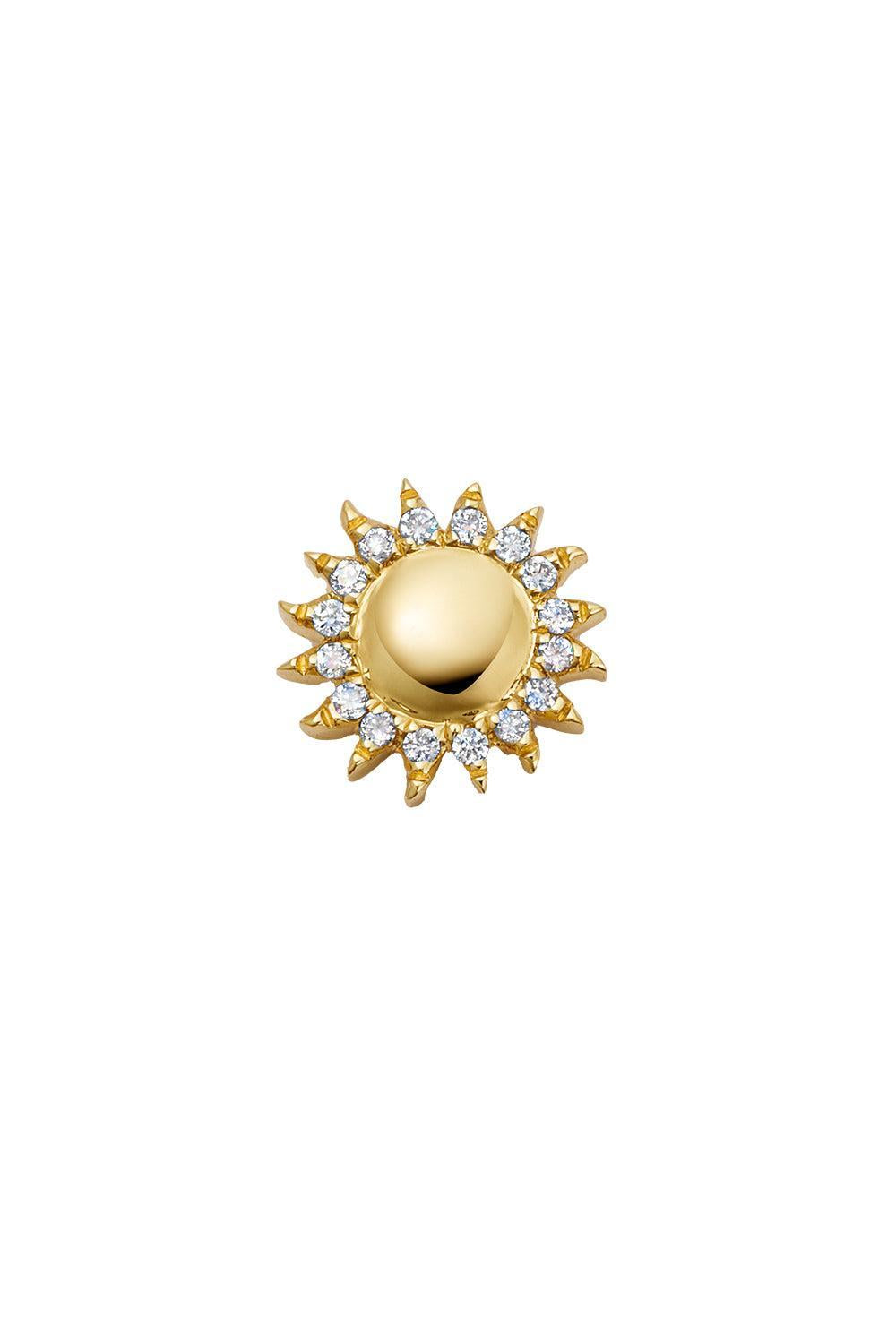 Diamond Sun Charm-YELLOW GOLD-JEWELRYFINE JEWELPENDANT-LOQUET