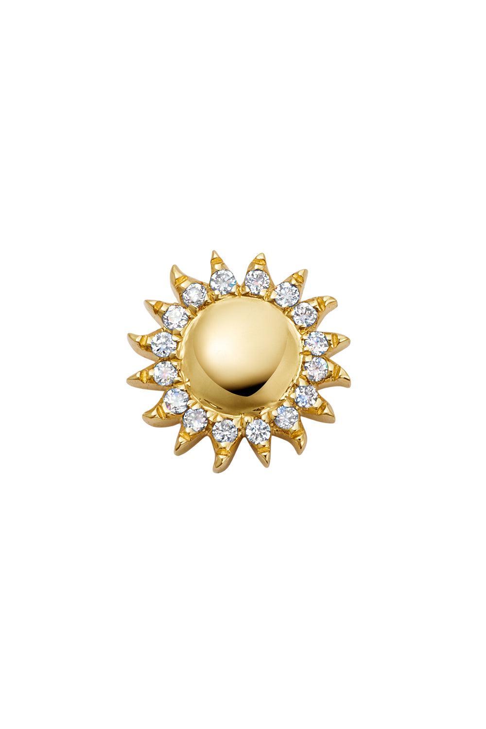 Diamond Sun Charm-YELLOW GOLD-JEWELRYFINE JEWELPENDANT-LOQUET
