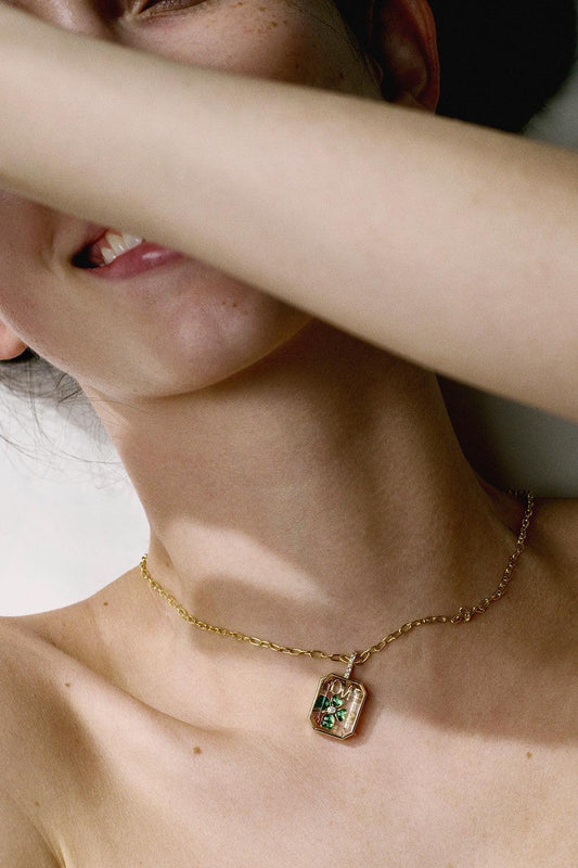 Four Leaf Clover Charm-YELLOW GOLD-JEWELRYFINE JEWELPENDANT-LOQUET