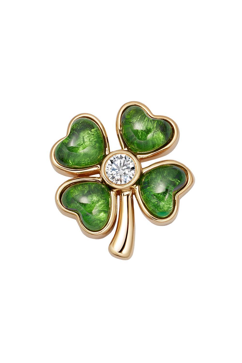 Four Leaf Clover Charm-YELLOW GOLD-JEWELRYFINE JEWELPENDANT-LOQUET