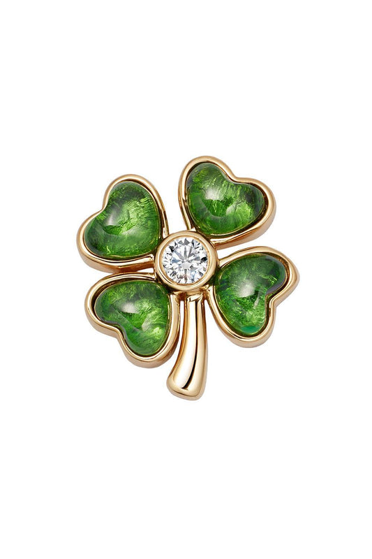 Four Leaf Clover Charm-YELLOW GOLD-JEWELRYFINE JEWELPENDANT-LOQUET