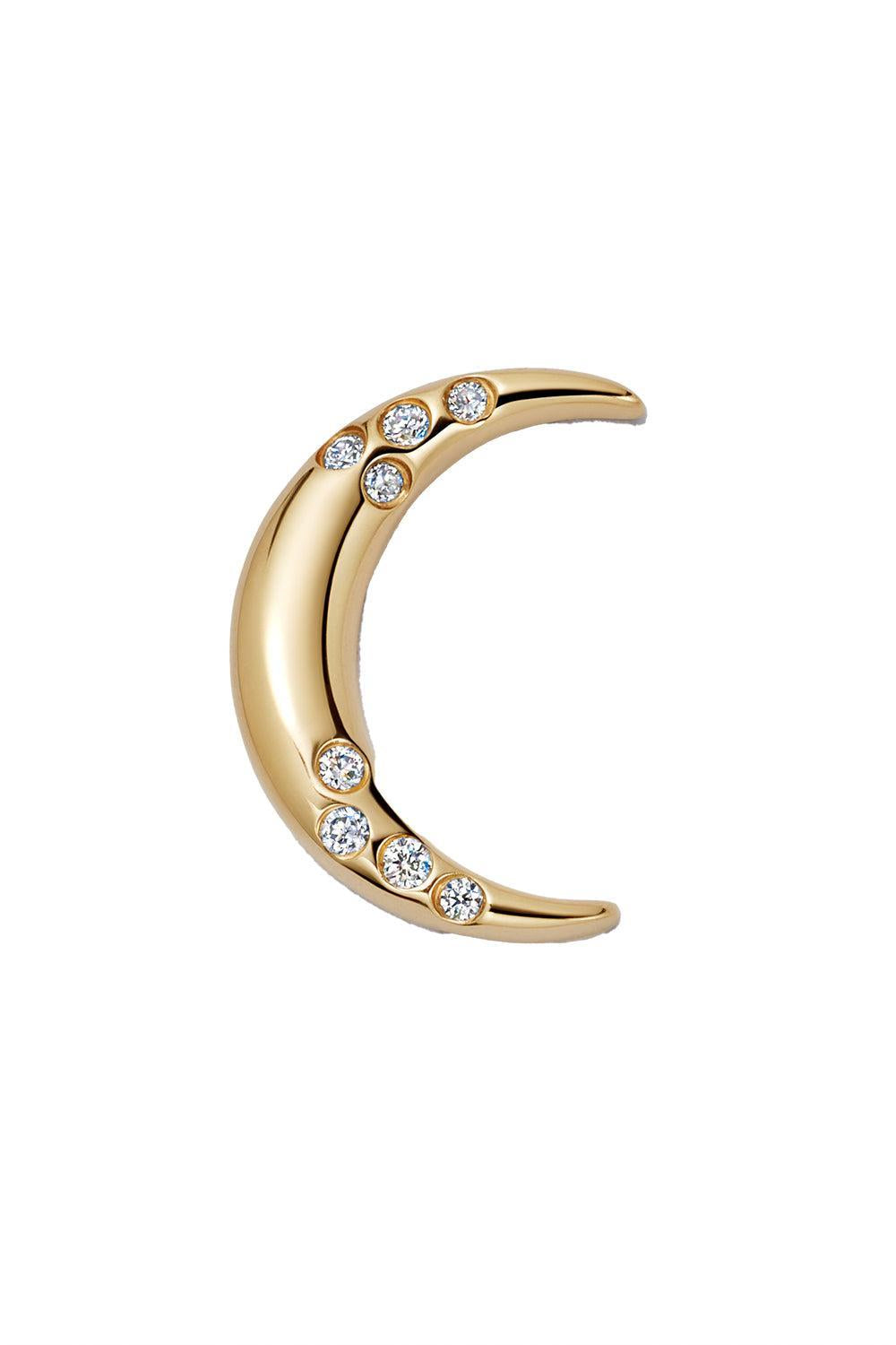 Large Crescent Moon Charm-YELLOW GOLD-JEWELRYFINE JEWELPENDANT-LOQUET