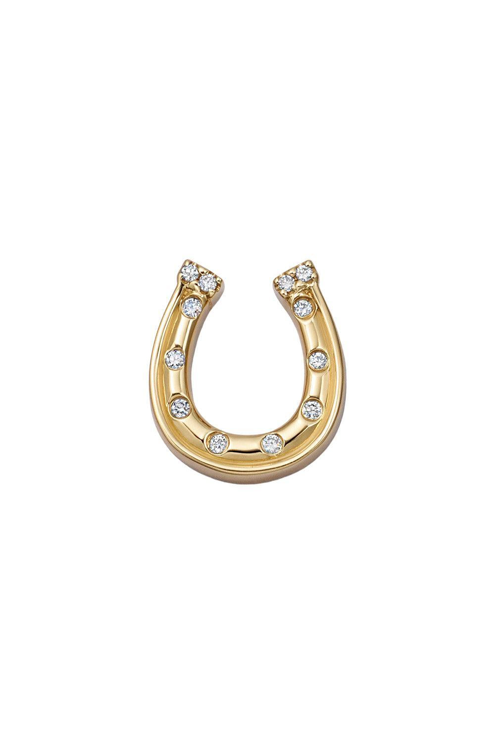 Lucky Horseshoe Charm-YELLOW GOLD-JEWELRYFINE JEWELPENDANT-LOQUET