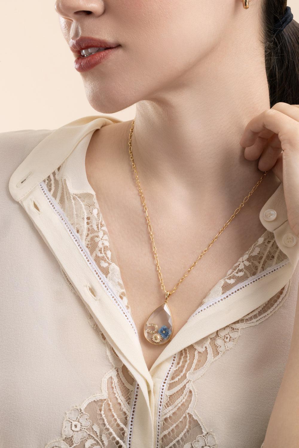 Nova Teardrop Locket-YELLOW GOLD-JEWELRYFINE JEWELPENDANT-LOQUET