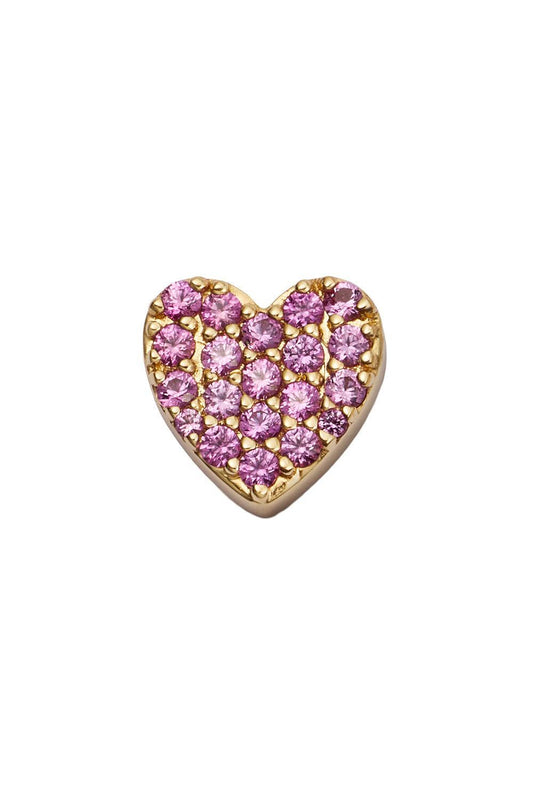 Pink Sapphire Heart Charm-YELLOW GOLD-JEWELRYFINE JEWELPENDANT-LOQUET
