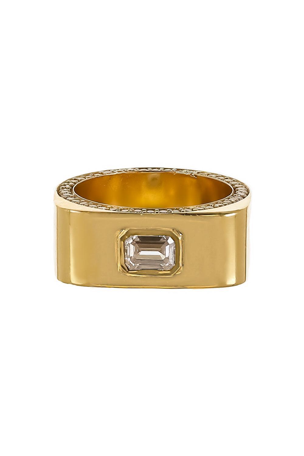 Diamond Chunky Vortex Ring-YELLOW GOLD-6.25-JEWELRYFINE JEWELRING-LORAIDA