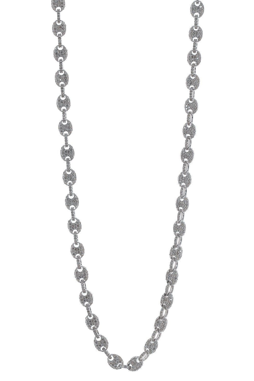 LOREE RODKIN-Double Sided Diamond Link Necklace-SILVER
