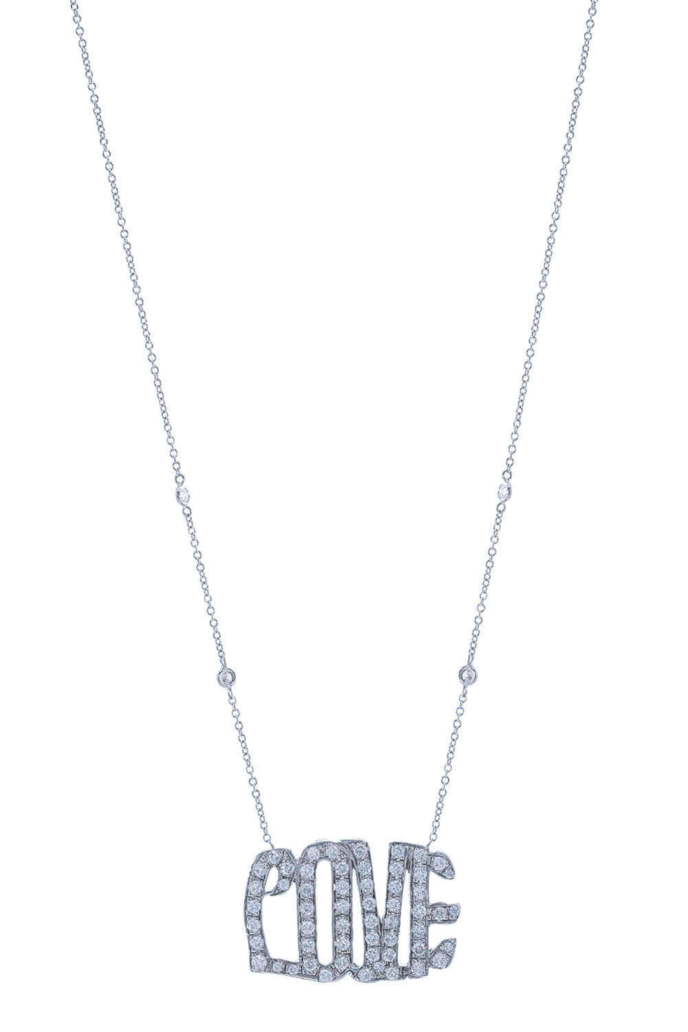 LOREE RODKIN-Love Necklace-WHITE GOLD