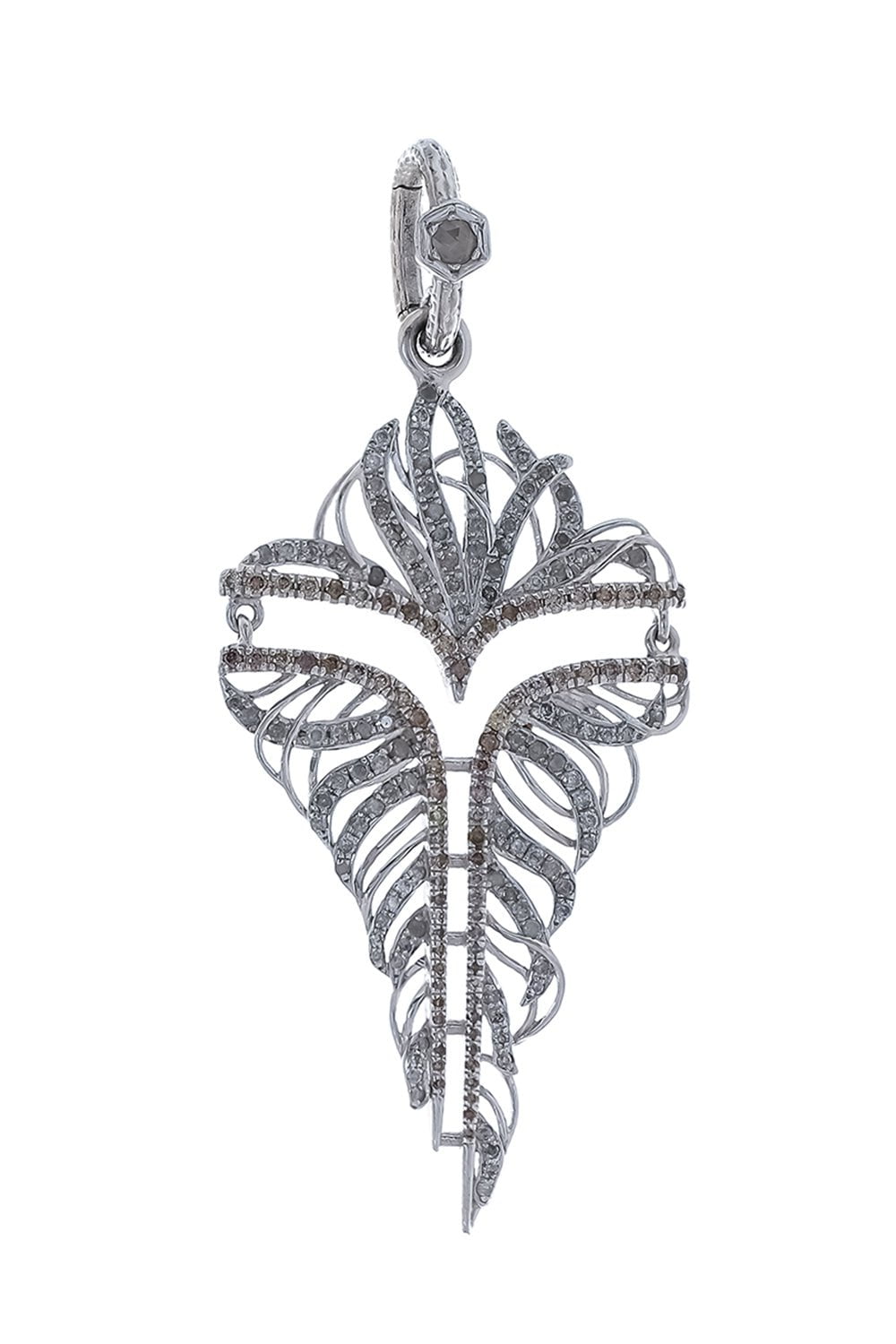 LOREE RODKIN-Pheonix Kite Pendant-WHITE GOLD