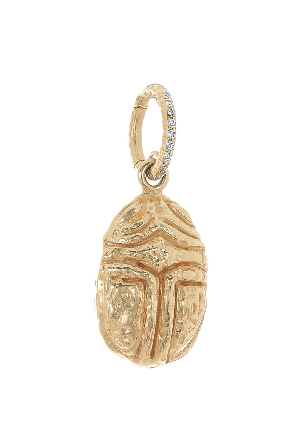 LOREE RODKIN-Hammered Etruskan Scarab Pendant-YELLOW GOLD