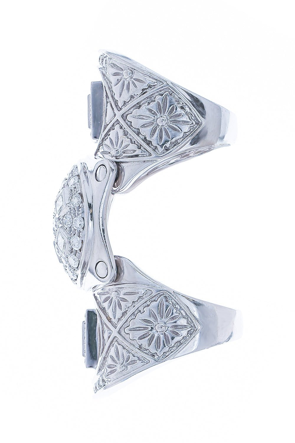 LOREE RODKIN-Multi Shape Diamond Bondage Ring-WHITE GOLD