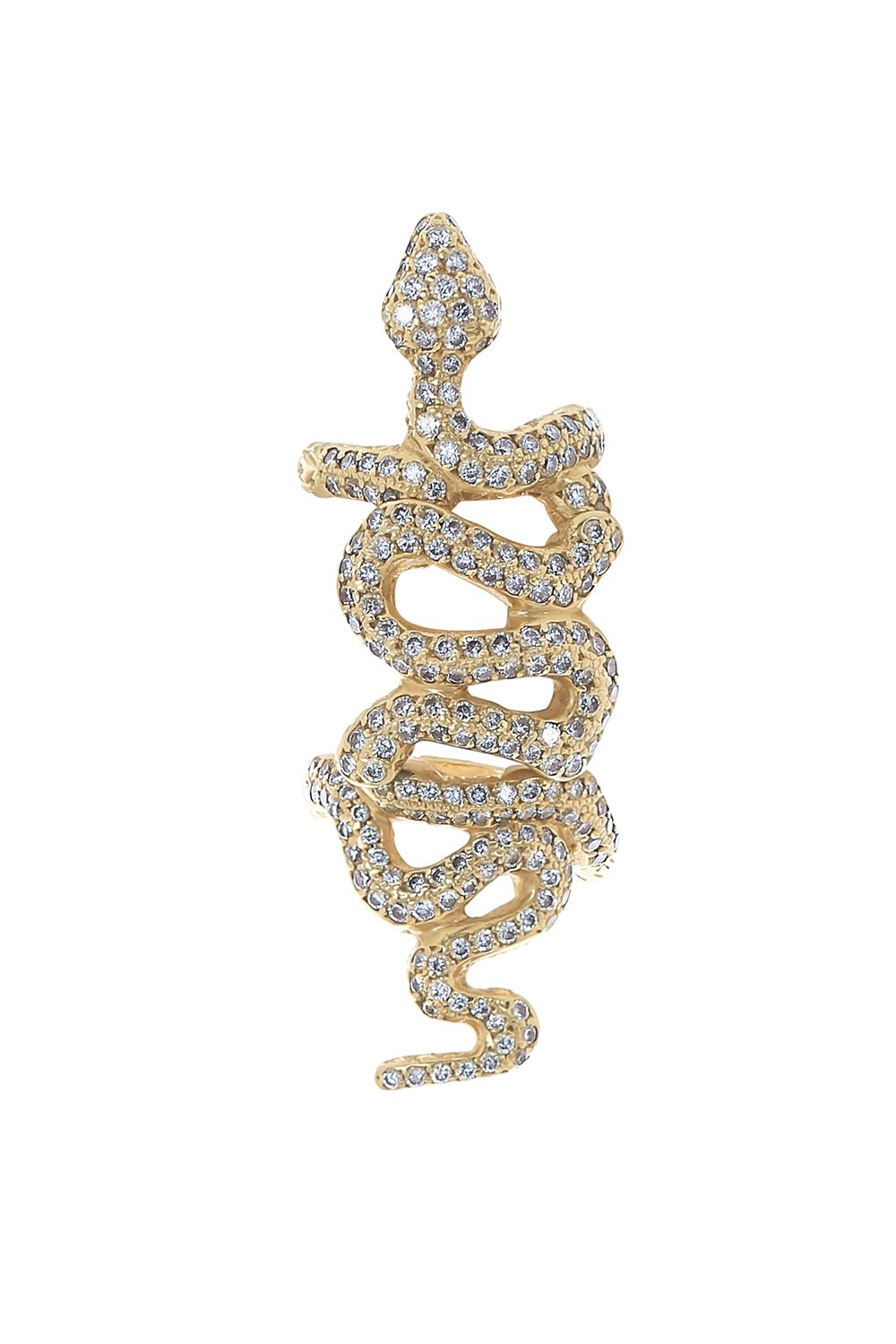 LOREE RODKIN-Baby Bondage Snake Ring-YELLOW GOLD