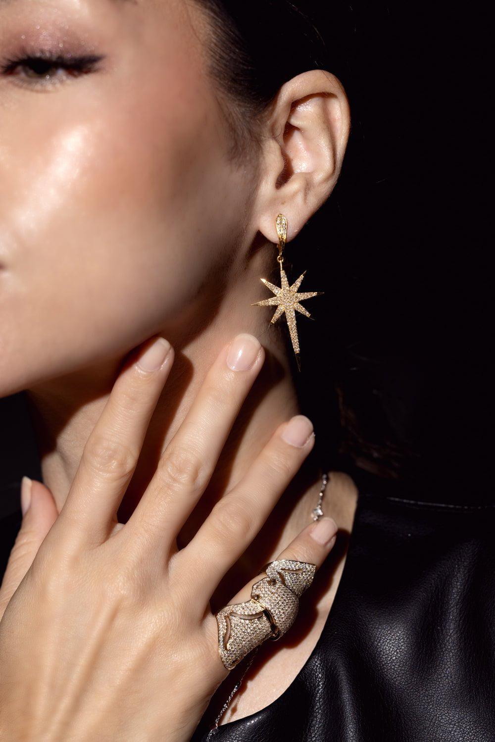 LOREE RODKIN-All Over Diamond Bondage Ring-YELLOW GOLD