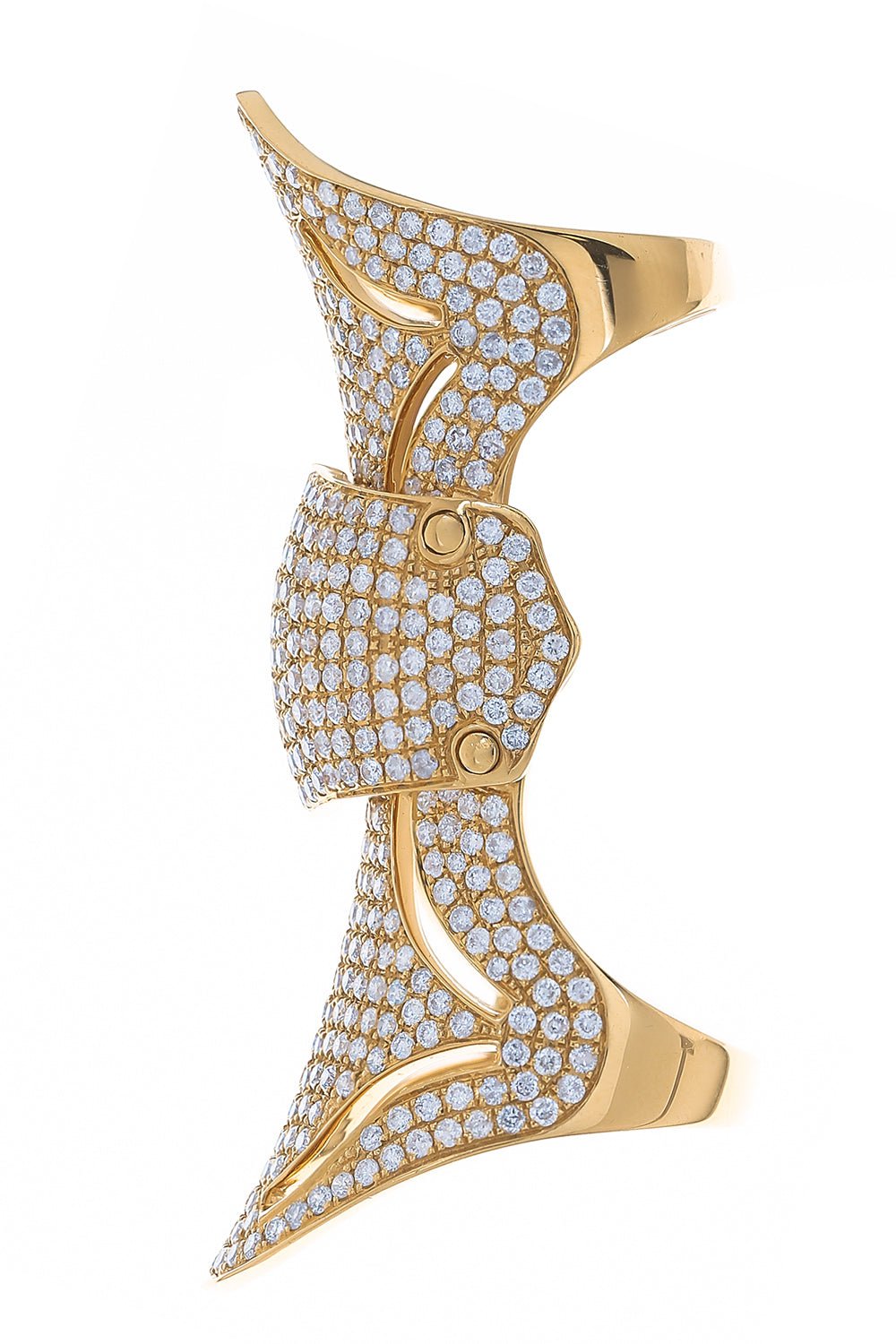 LOREE RODKIN-All Over Diamond Bondage Ring-YELLOW GOLD