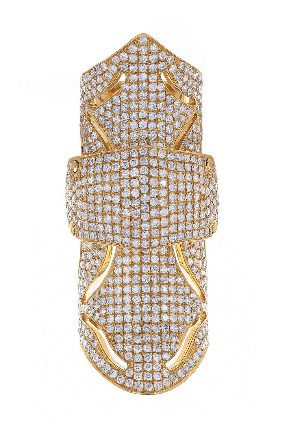 LOREE RODKIN-All Over Diamond Bondage Ring-YELLOW GOLD