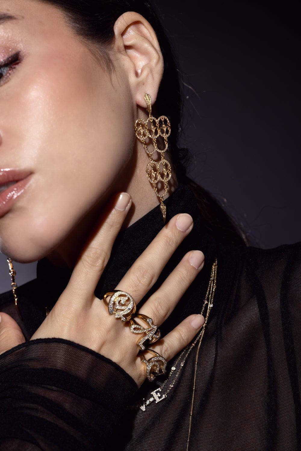 LOREE RODKIN-Gothic O Ring-YELLOW GOLD