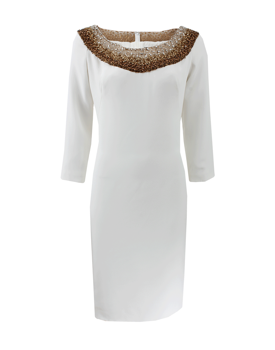 LORENA SARBU-Illusion Silk Crepe Dress-WHITE