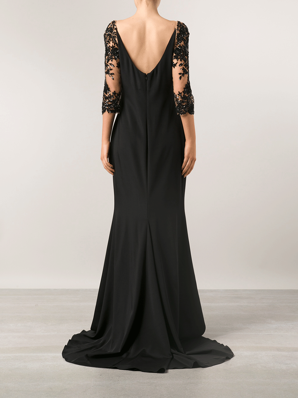 LORENA SARBU-Illusion Arms Embroidered Gown-